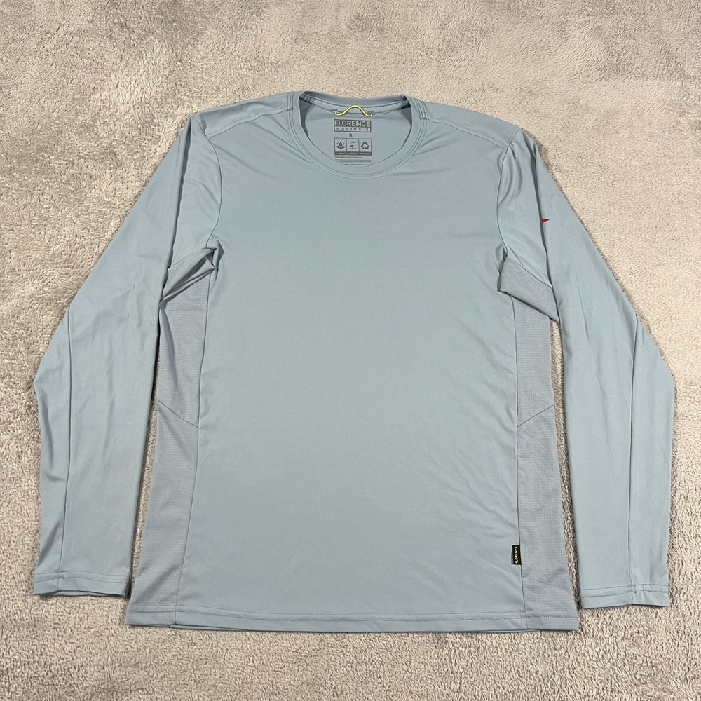 Florence Marine X Shirt Mens Small Gray Long Sleeve UPF 50+ Performance Surf
